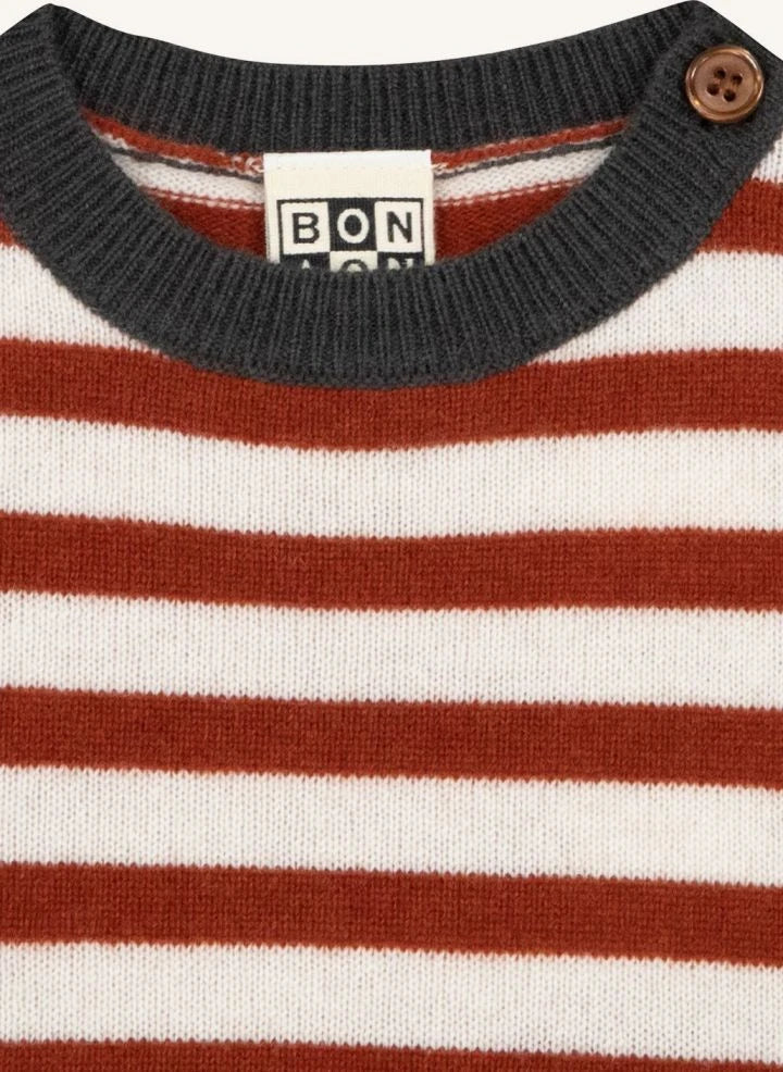 Bonton - Pepito Çizgili Bebek Kazak | Karamel