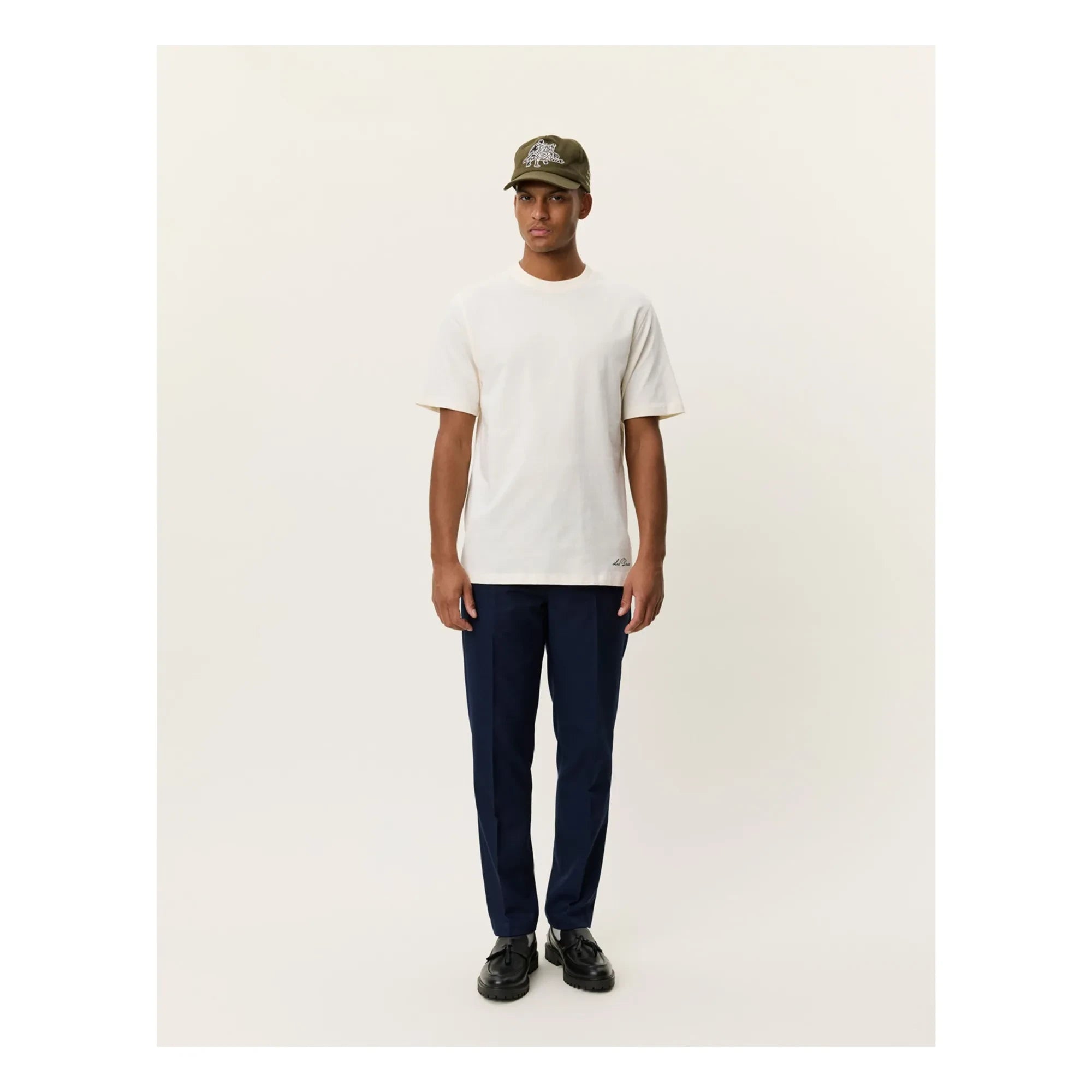 Les Deux - Ben Artist Baumwoll-T-Shirt | Weiß