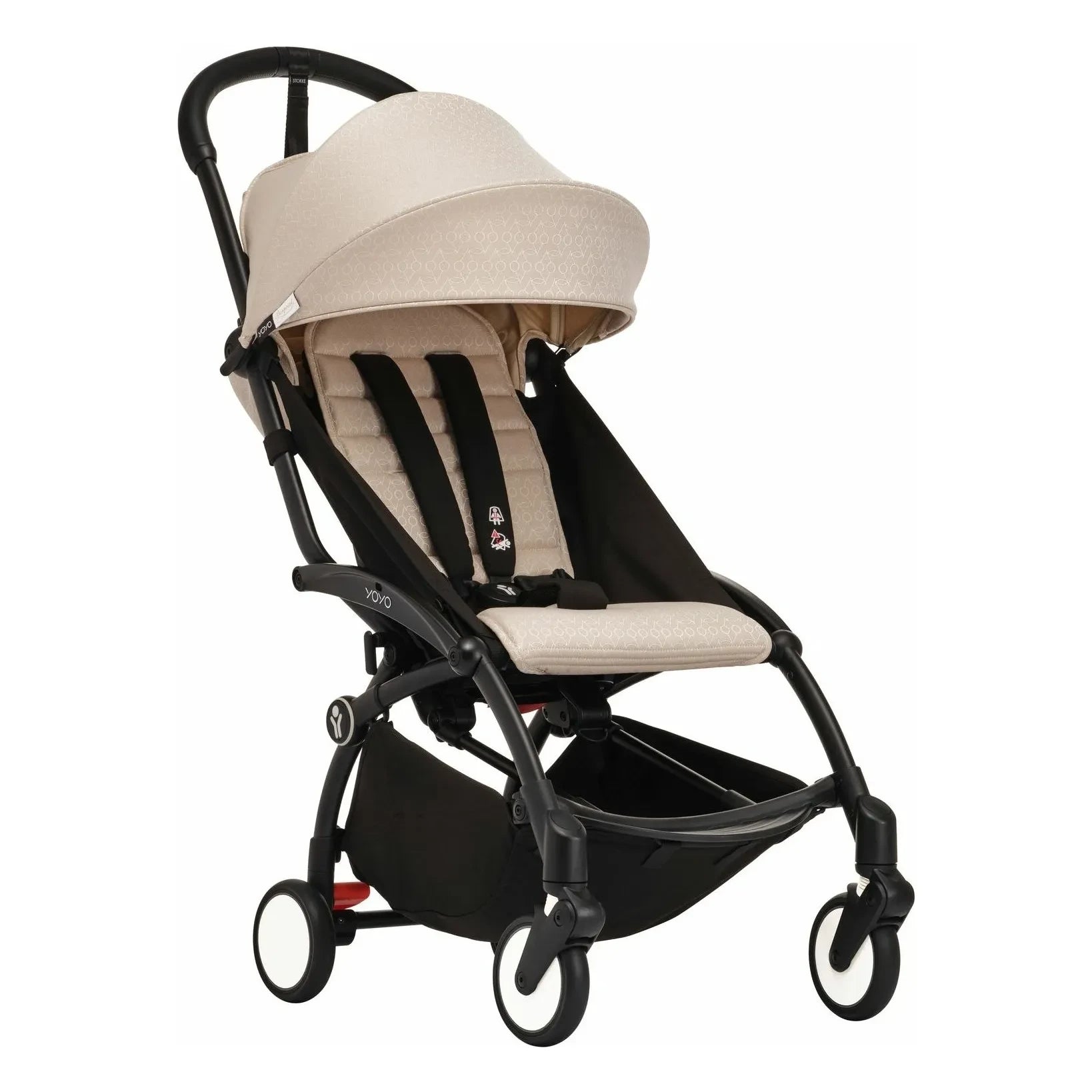 Stokke® - YOYO³ Bonpoint Complete Baby Stroller 0+ and 6+ Black Frame | Beige