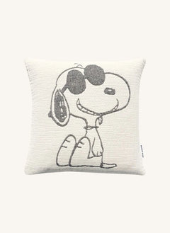 Maison Deux - Güneş Gözlükleri Pamuk Kırlent Kılıfı - Maison Deux x Peanuts | Beyaz