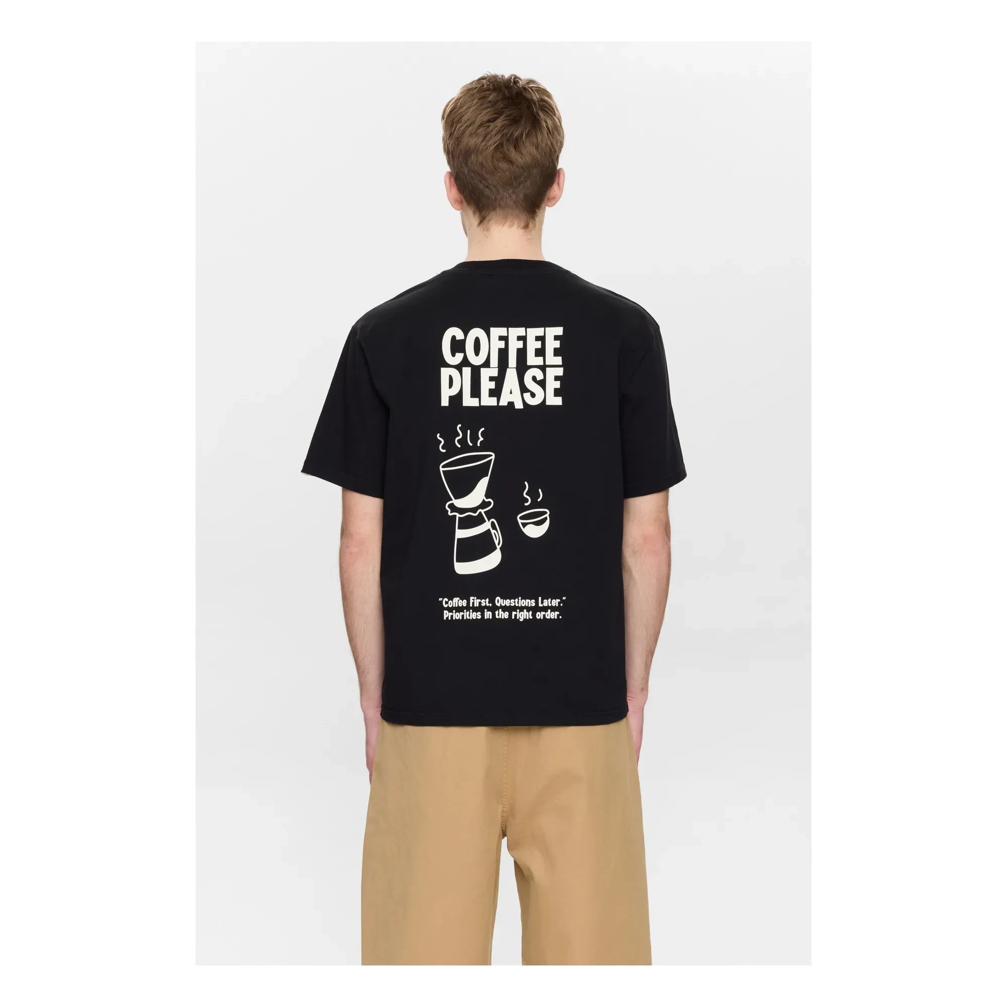 Anerkjendt - Camiseta Akvillads Coffee Please | Negro