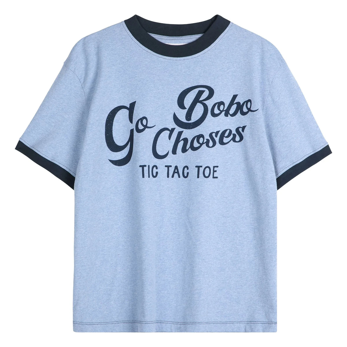 Bobo Choses - Go Bobo Organik Pamuk Tişört - Kadın Koleksiyonu | Açık Mavi