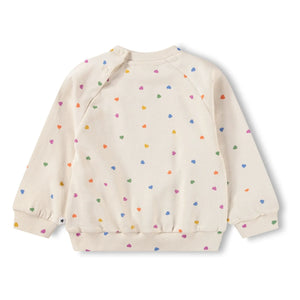 Molo - Kalp Nakışlı Organik Pamuklu Sweatshirt | Ecru