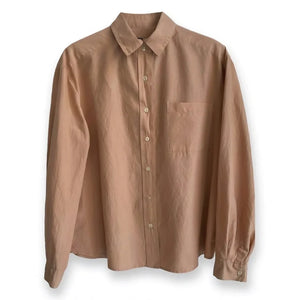 THEAVANT - Camisa de algodón para hombre | Avellana