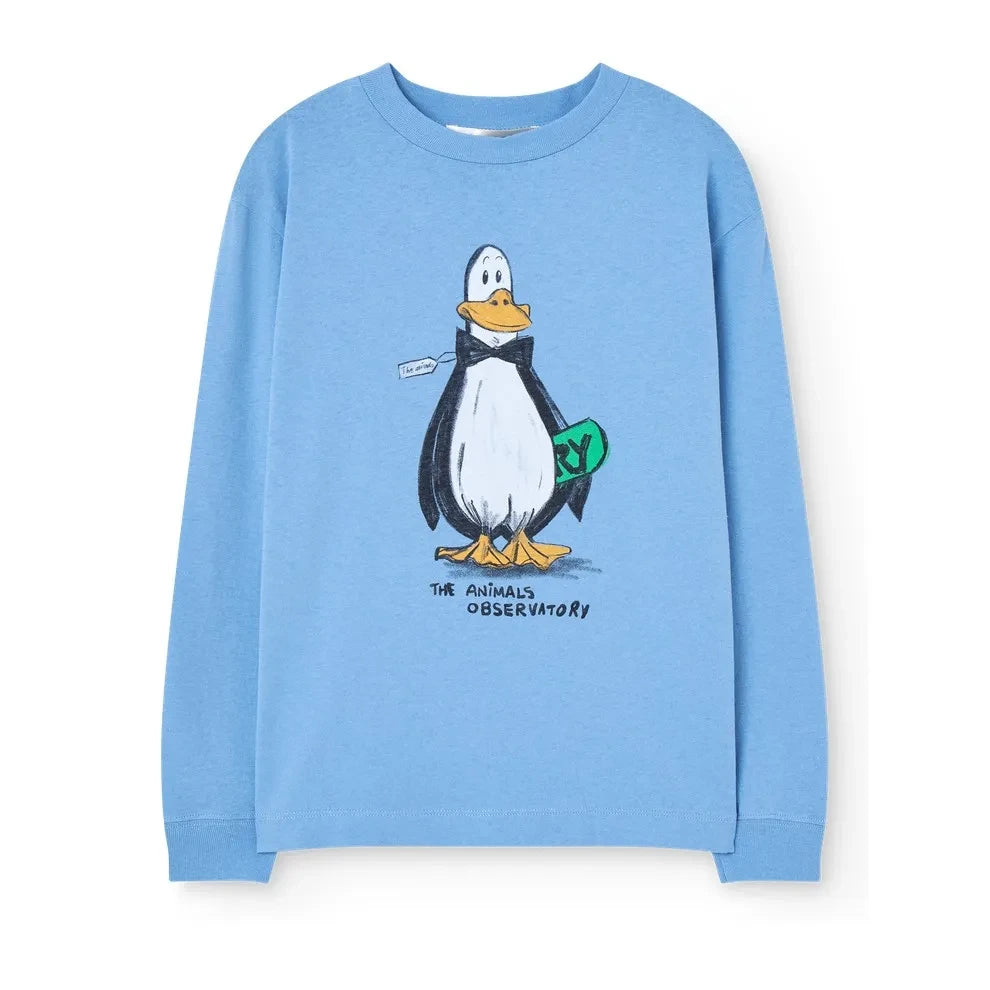 The Animals Observatory - Organic pamuklu Dog Penguin Tişört | Açık mavi