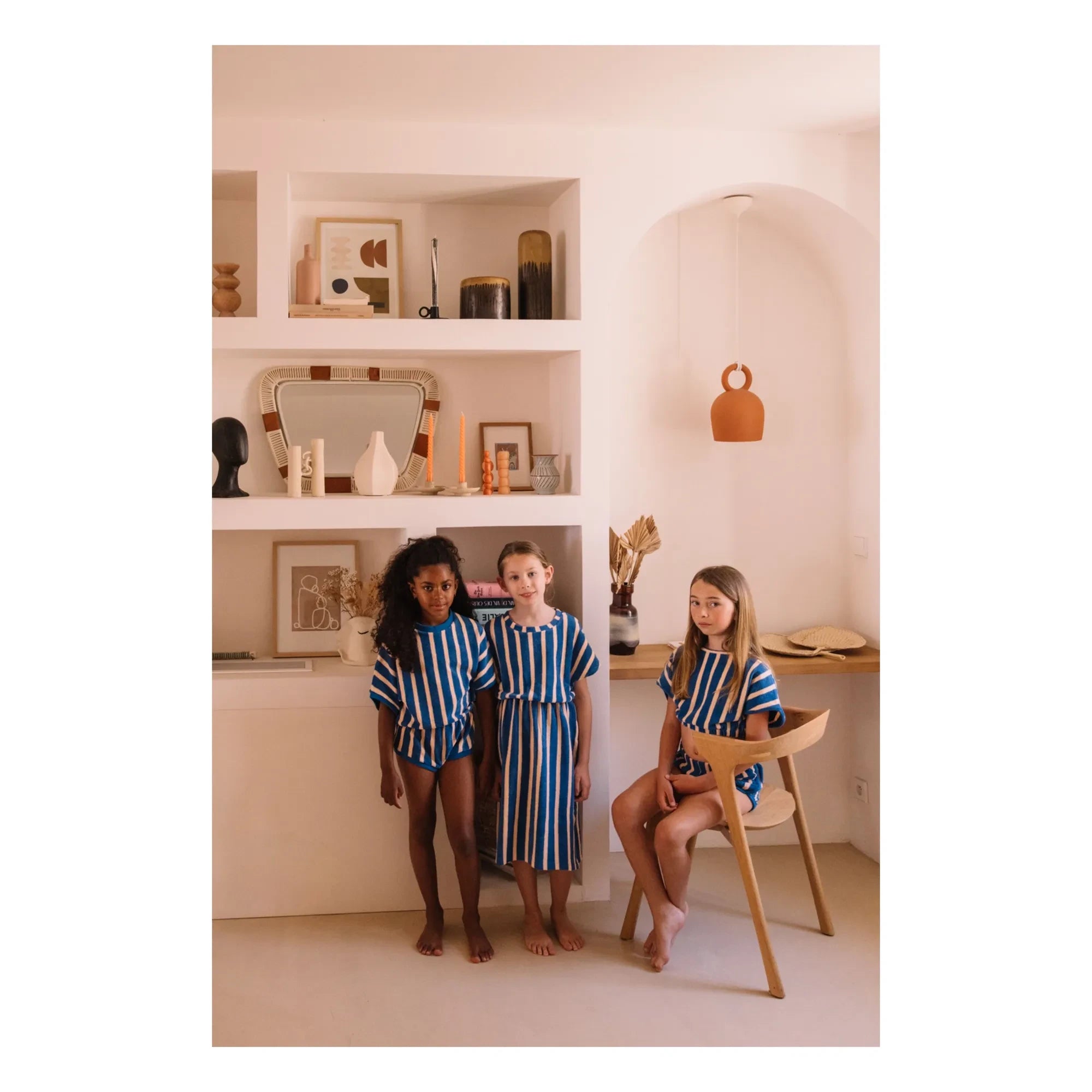 We Are Kids - April Çizgili Organik Pamuklu Havlu Elbise | Mavi