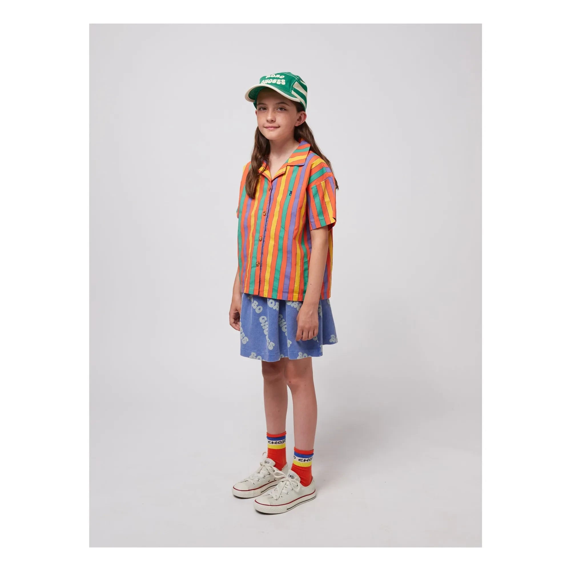 Bobo Choses - Kabartmalı Organik Pamuklu Jersey Etek | Mavi