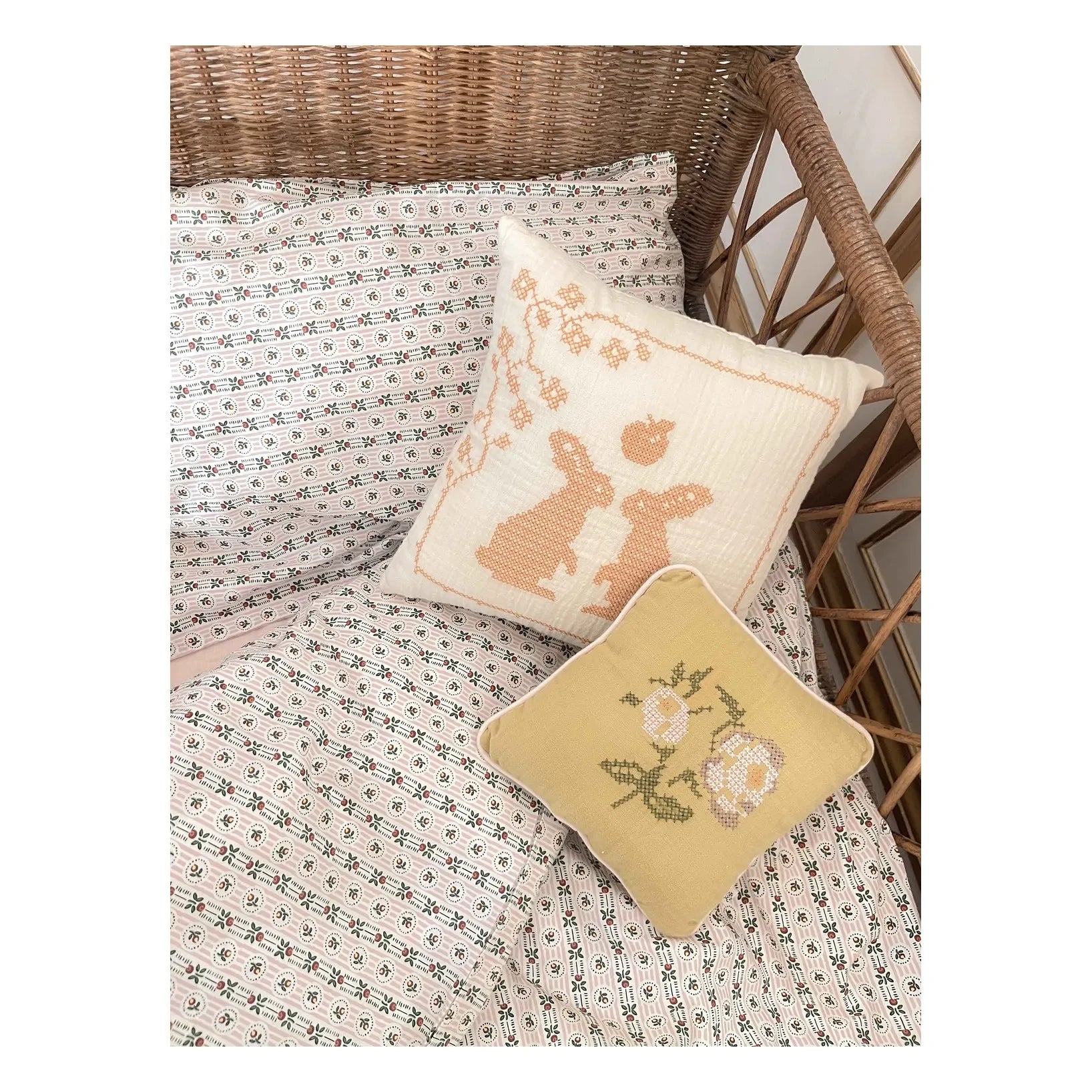 Editions Aimable - Clovis Floral Cushion | Pistachio Green