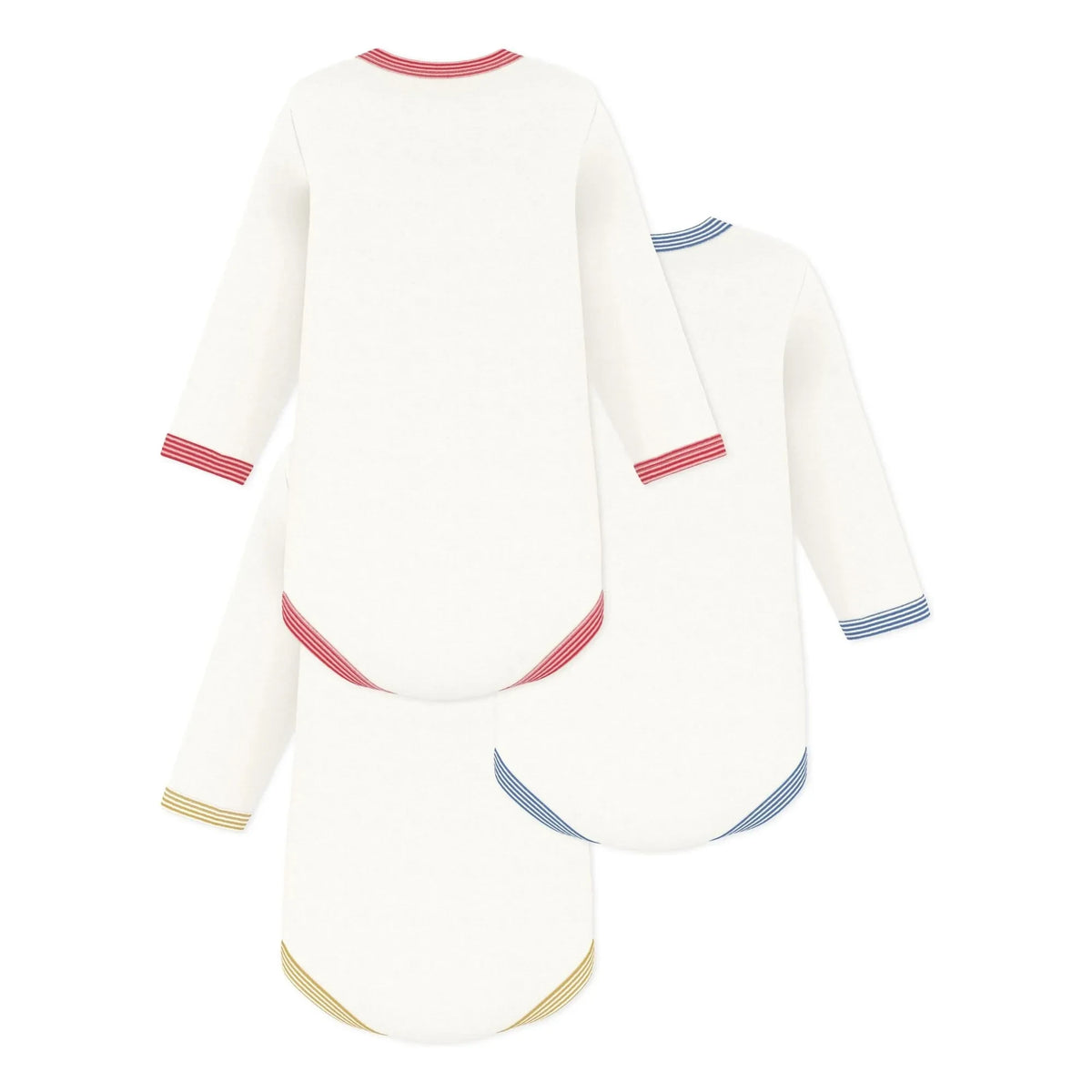Petit Bateau - 3'lü Organik Pamuklu Hayvan Desenli Body Seti | Beyaz