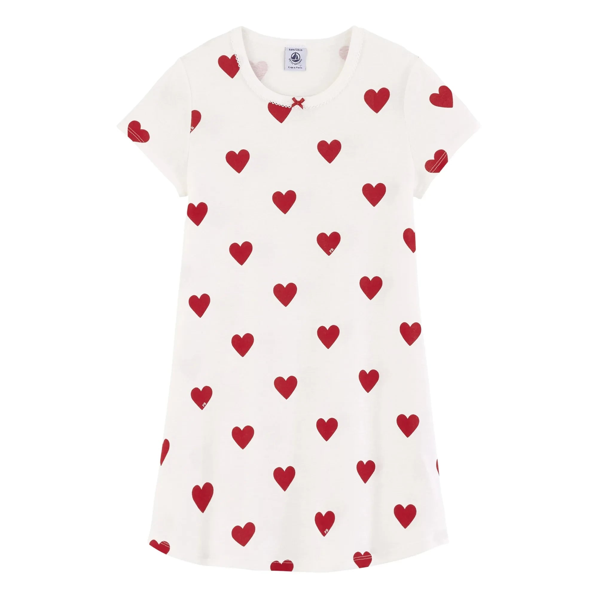 Petit Bateau - Marama Organik Pamuklu Gecelik | Beyaz