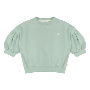Jenest - Sudadera de algodón orgánico Balloon Etoile | Verde almendra