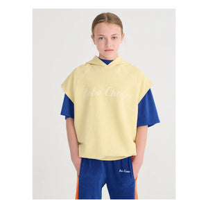 Bobo Choses - Bobo Choses Organik Pamuklu Kolsuz Kapüşonlu Sweatshirt | Sarı