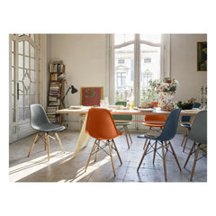 Vitra - DSW plastic chair - Maple wood base - Charles & Ray Eames | Navy Blue