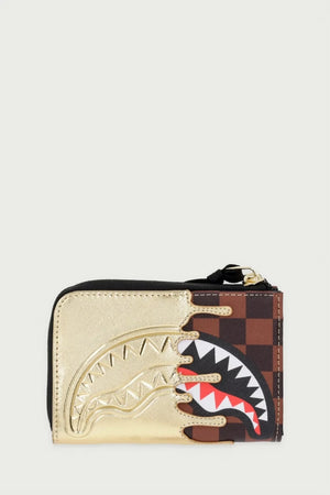 Sprayground - Cartera de Piel Sintética Marrón con Tiburones en París 910W9341NSZ