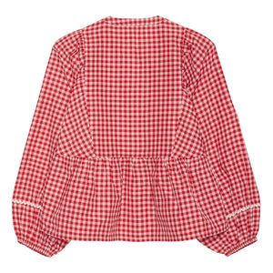 SISSEL EDELBO - Bobbie Checked Top | Red
