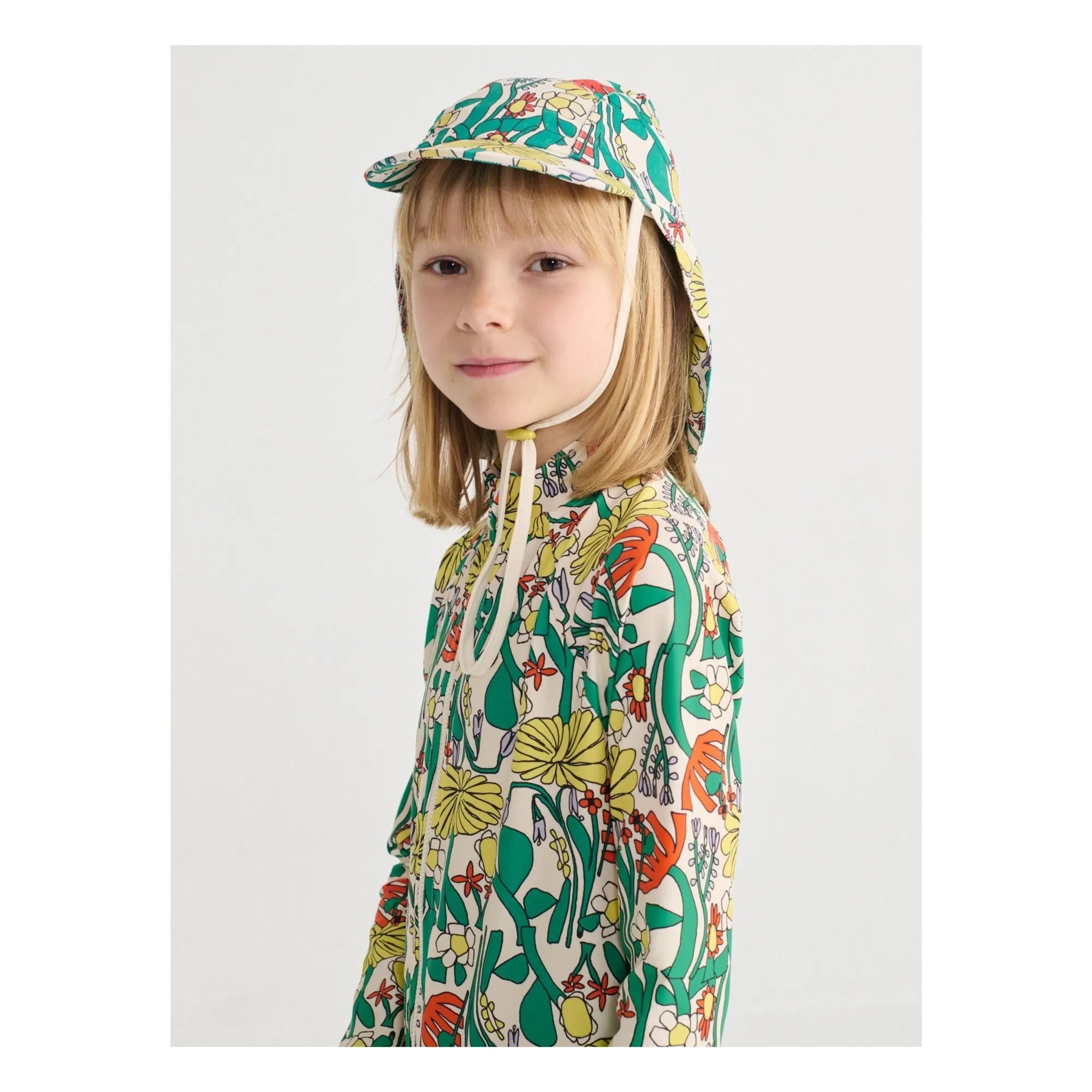 Bobo Choses - Blumen-Badekappe | Weiß