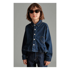 Mipounet - Camisa vaquera Love | Azul oscuro