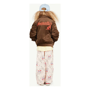 The Animals Observatory - Tiger Samtjacke | Schokolade