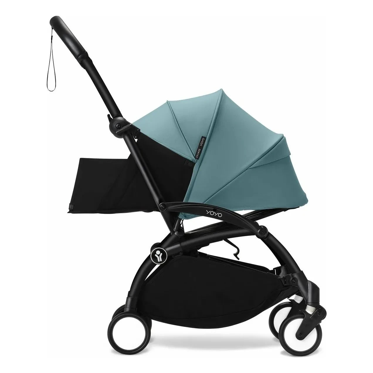 Stokke® - YOYO³ 0+ yenidoğan bebek arabası Siyah çerçeve | Aqua
