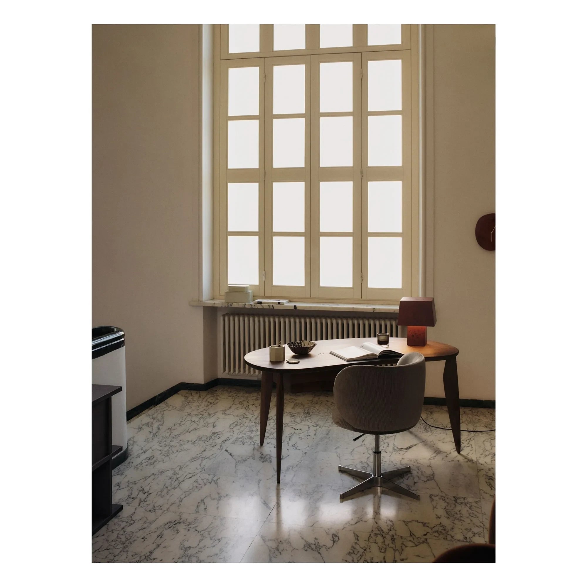 Ferm Living - Rico Samt-Bürostuhl | Grau