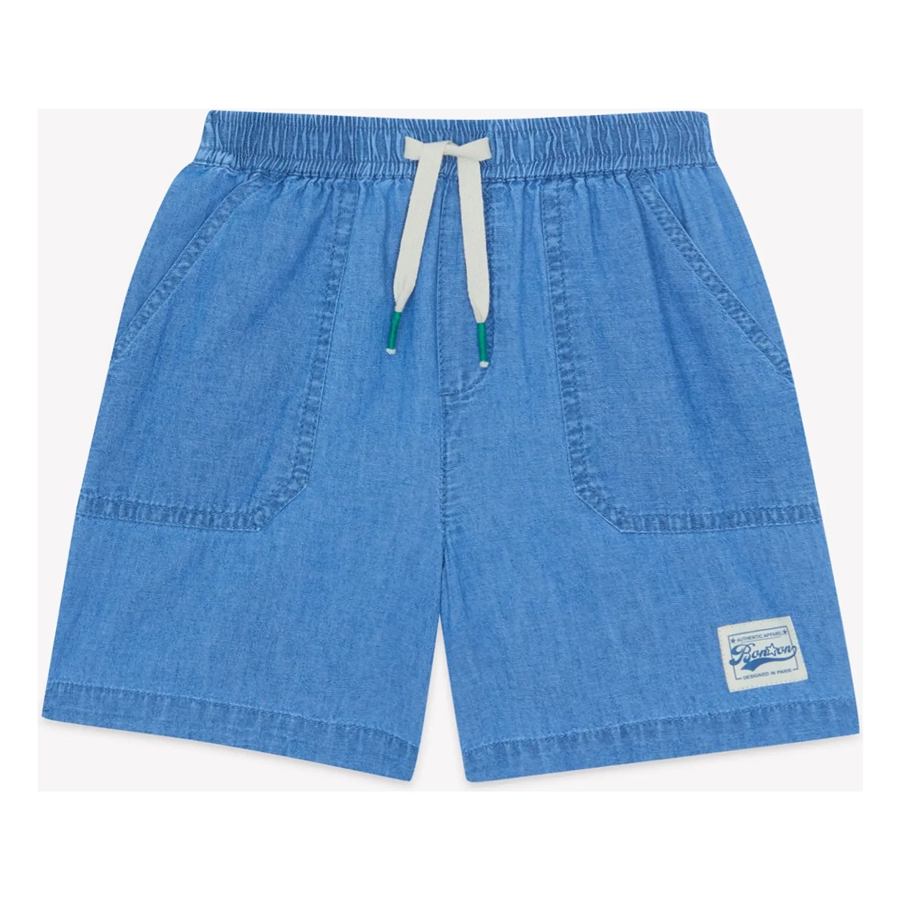 Bonton - Naples Chambray Şort | Denim mavi