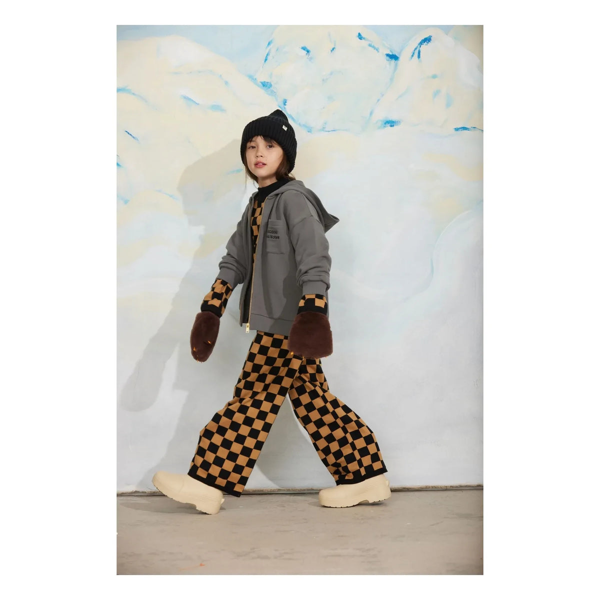 Mini Rodini - M.Rodini Sweatshirt mit Reißverschluss, Bio-Baumwolle | Grau