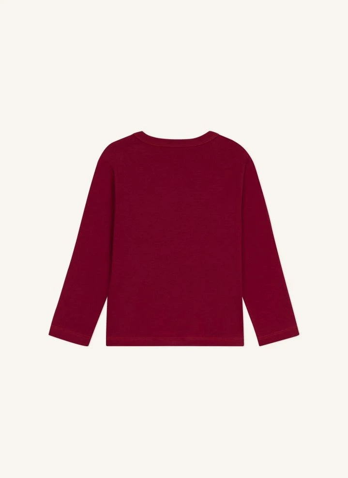 Petit Bateau - Logo Tişört Organik pamuk | Bordo