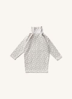 Soor Ploom - Parlor Trellis Hochkragenkleid | Blassblau