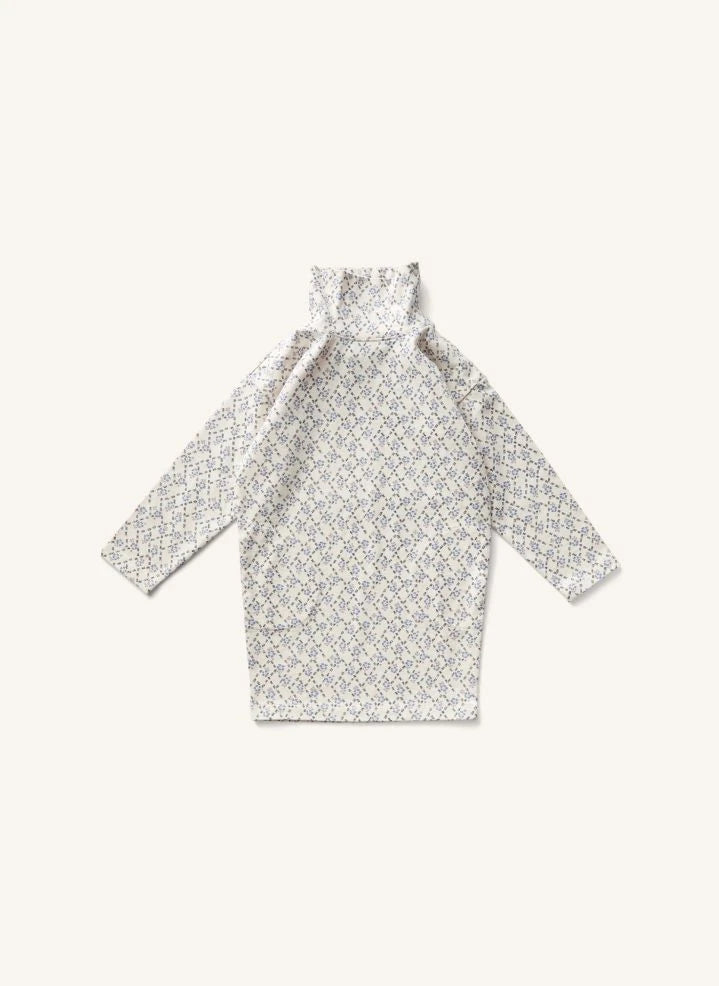 Soor Ploom - Parlor Trellis Hochkragenkleid | Blassblau