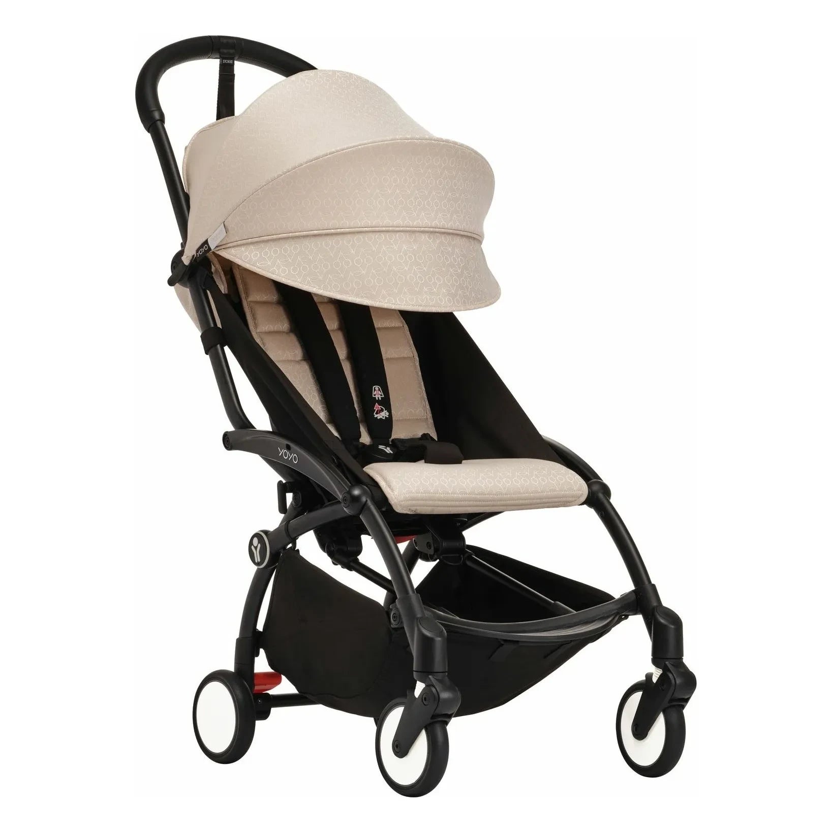 Stokke® - YOYO³ Bonpoint Complete Baby Stroller 0+ and 6+ Black Frame | Beige