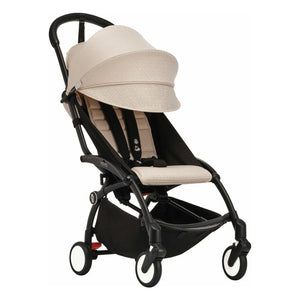Stokke® - YOYO³ Bonpoint Complete Baby Stroller 0+ and 6+ Black Frame | Beige