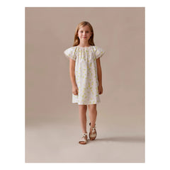 Bonpoint - Salome Cerises Kleid aus Bio-Baumwollpopeline | Ecru