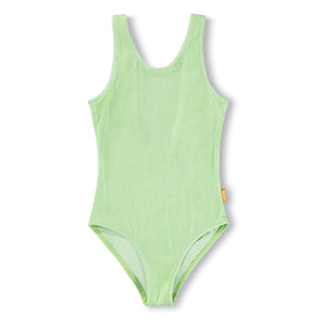 Molo - Bañador acanalado Nika Crepe Fibras recicladas | Verde anís