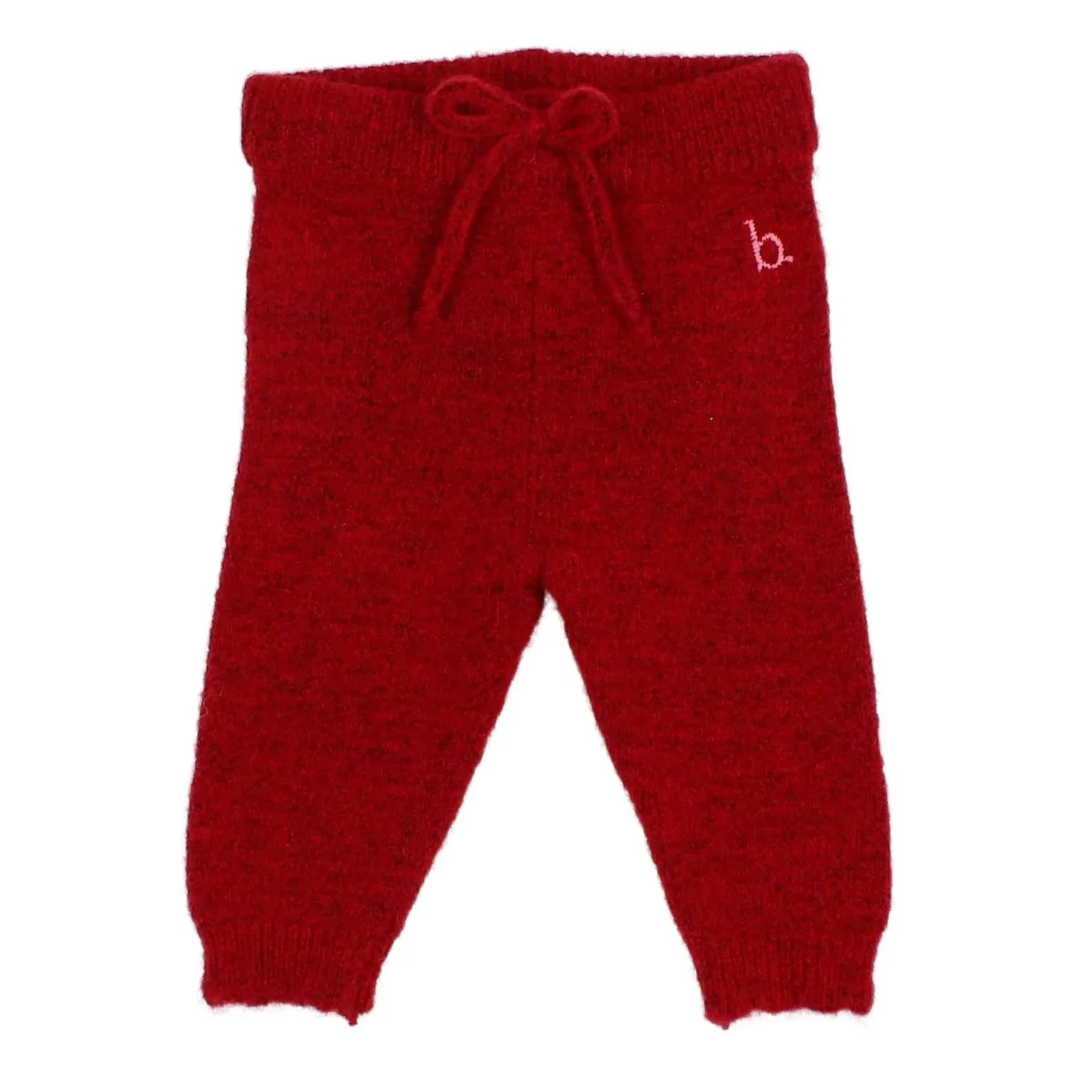 Búho - Leggings de punto para niña con cereza y rojo