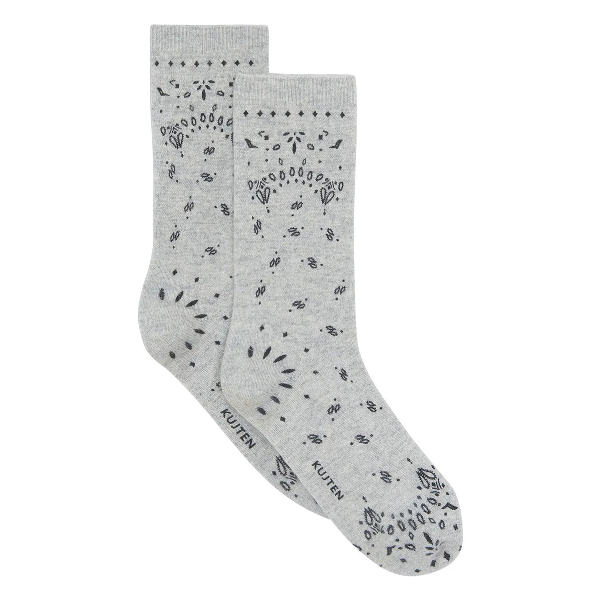 Kujten - Sig Bandana Kaşmir Çorap | Gri