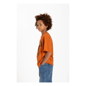 Hundred Pieces - Camiseta de Algodón Orgánico Finn Moto | Teja