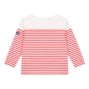 Petit Bateau - Camiseta Marinière Ligera | Naranja