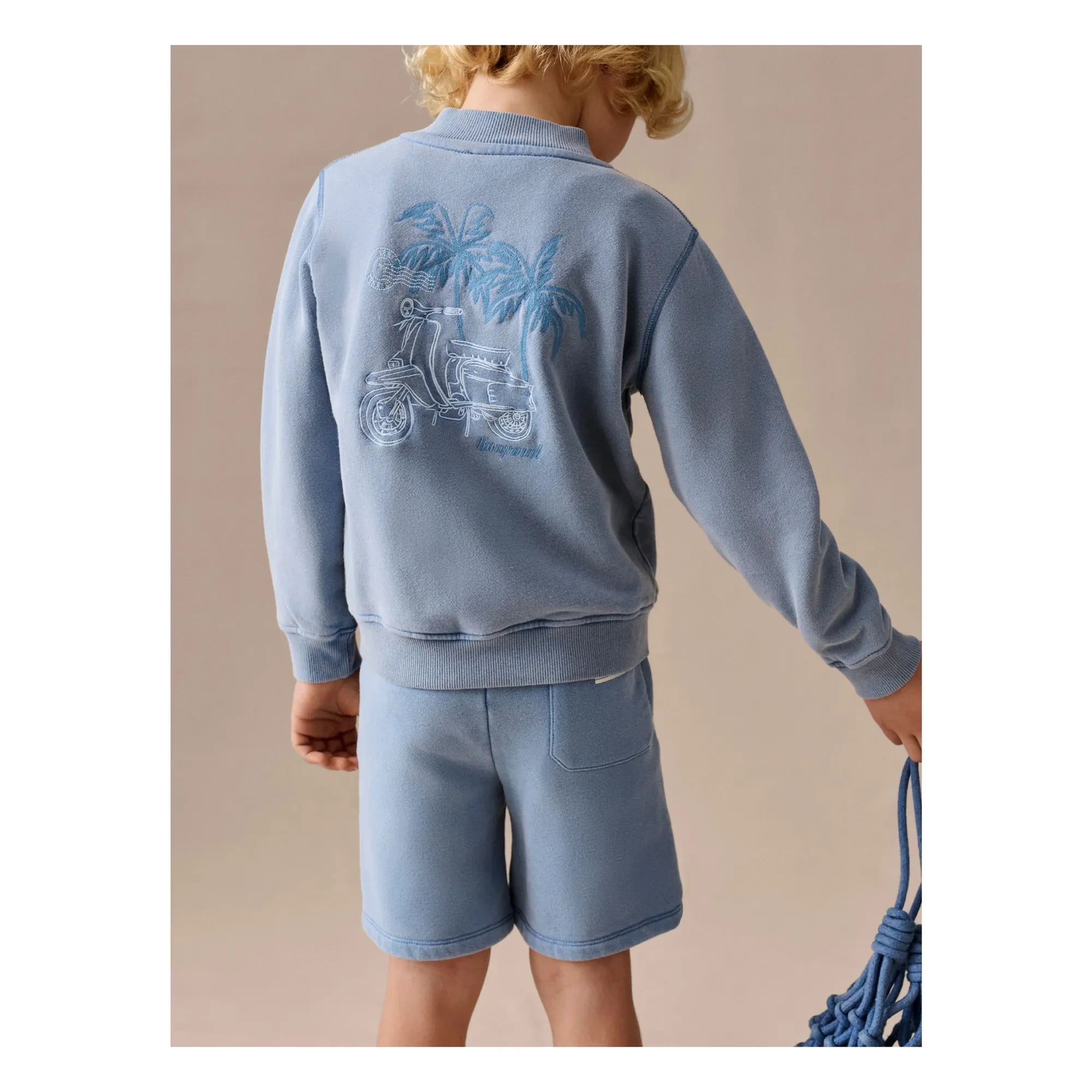 Bonpoint – Loreto Bomberjacke aus Bio-Baumwolle | Azurblau