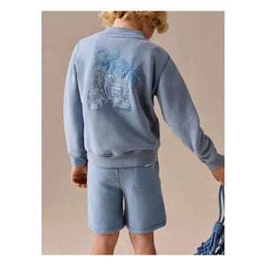 Bonpoint – Loreto Bomberjacke aus Bio-Baumwolle | Azurblau