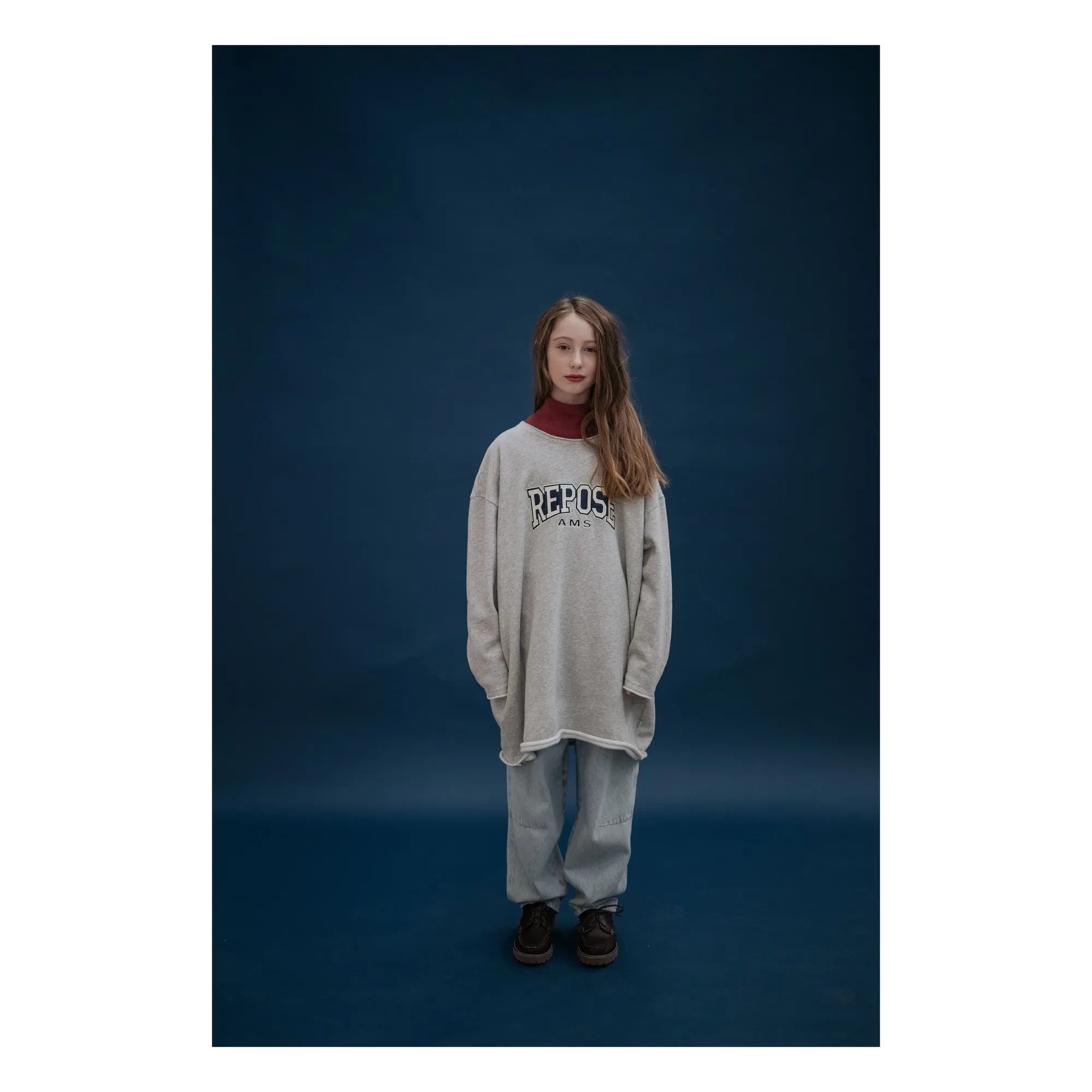 Repose AMS - Bequemes Kleid aus Bio-Baumwolle | Grau