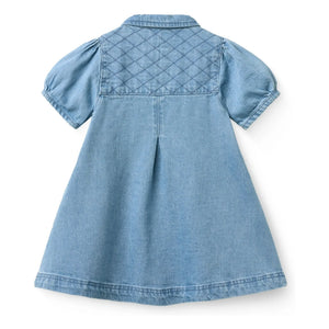 Copenhagen Colors - Jeans-Stepp-Kleid aus Bio-Baumwolle | Hellblau