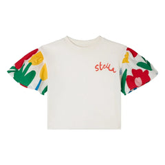 Stella McCartney Kids - Stella Fleuri Tişört | Ivory