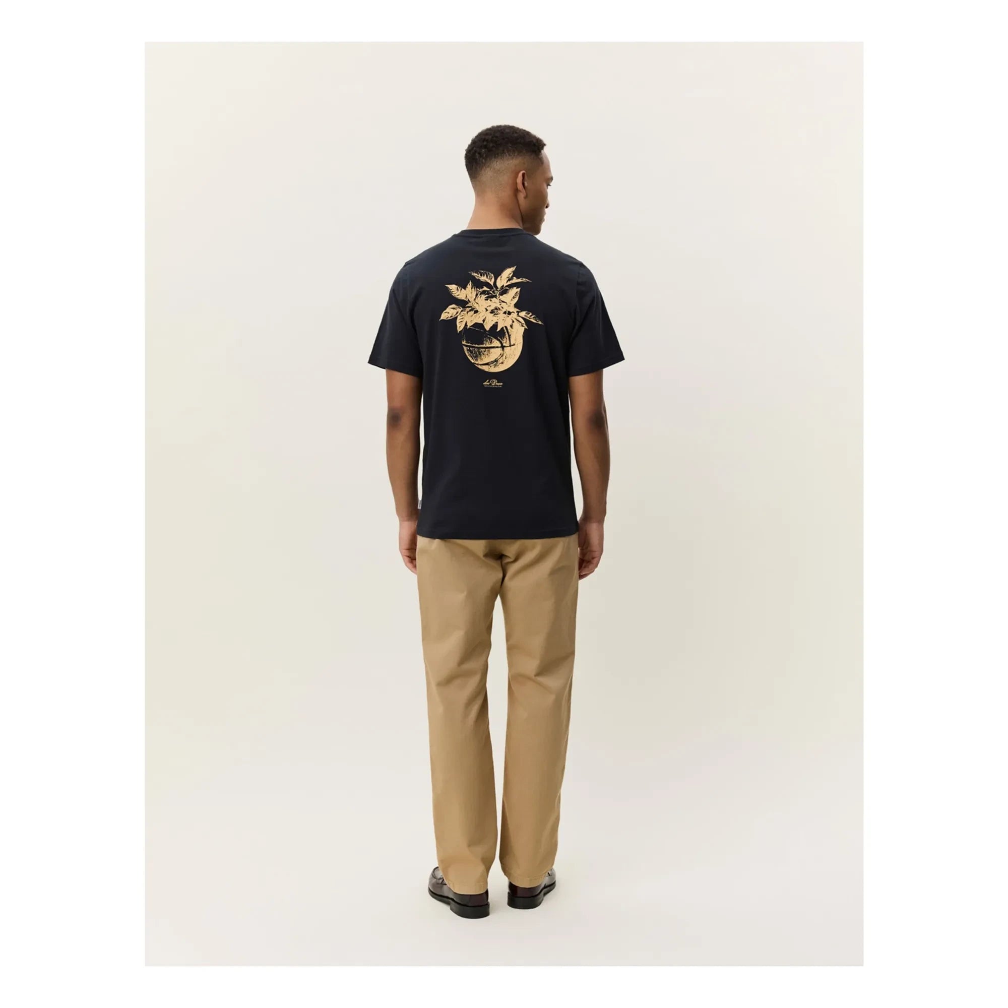 Les Deux - Camiseta Plant | Negro azulado