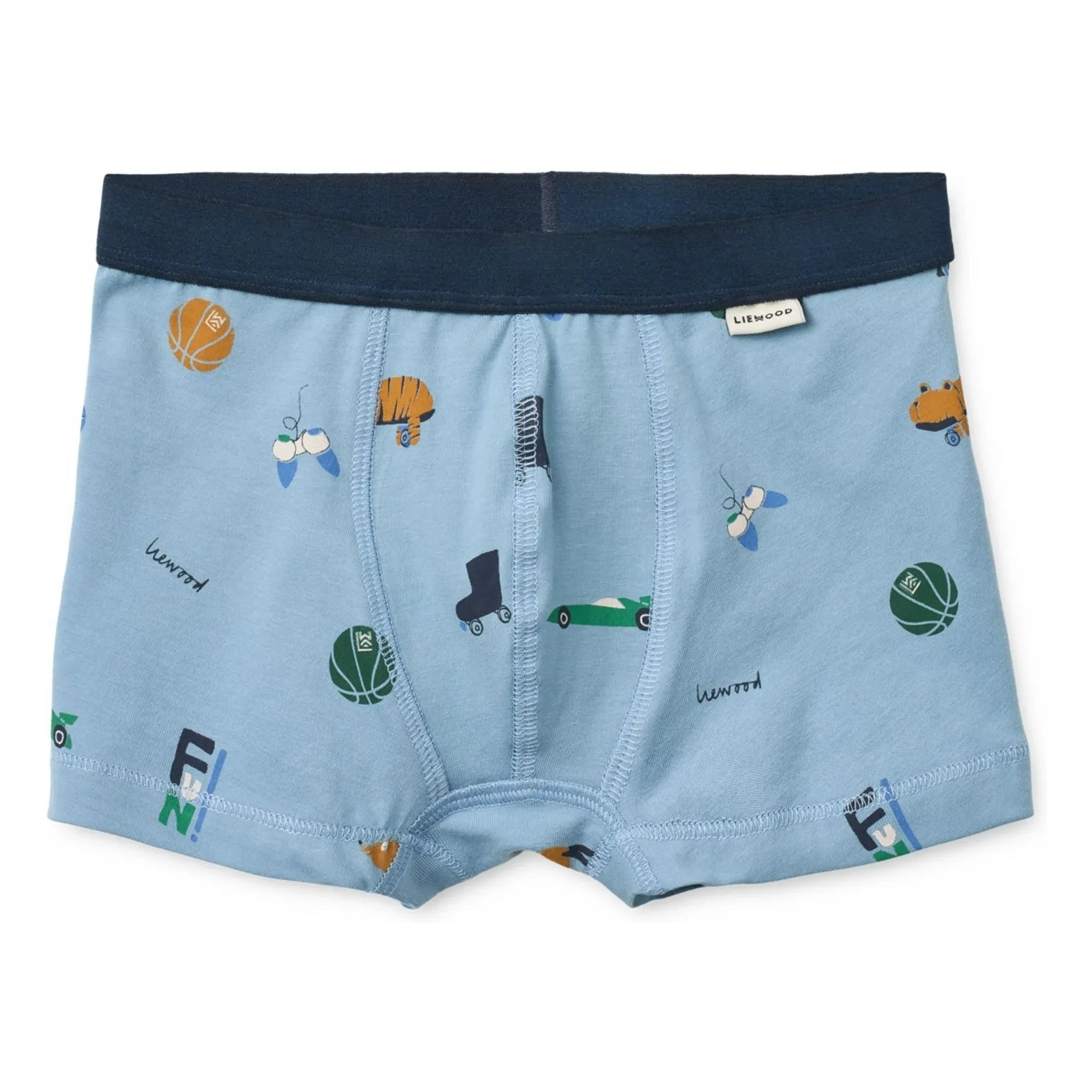 Liewood - Pack de 3 Bóxers Marvin Sport de Algodón Orgánico | Azul