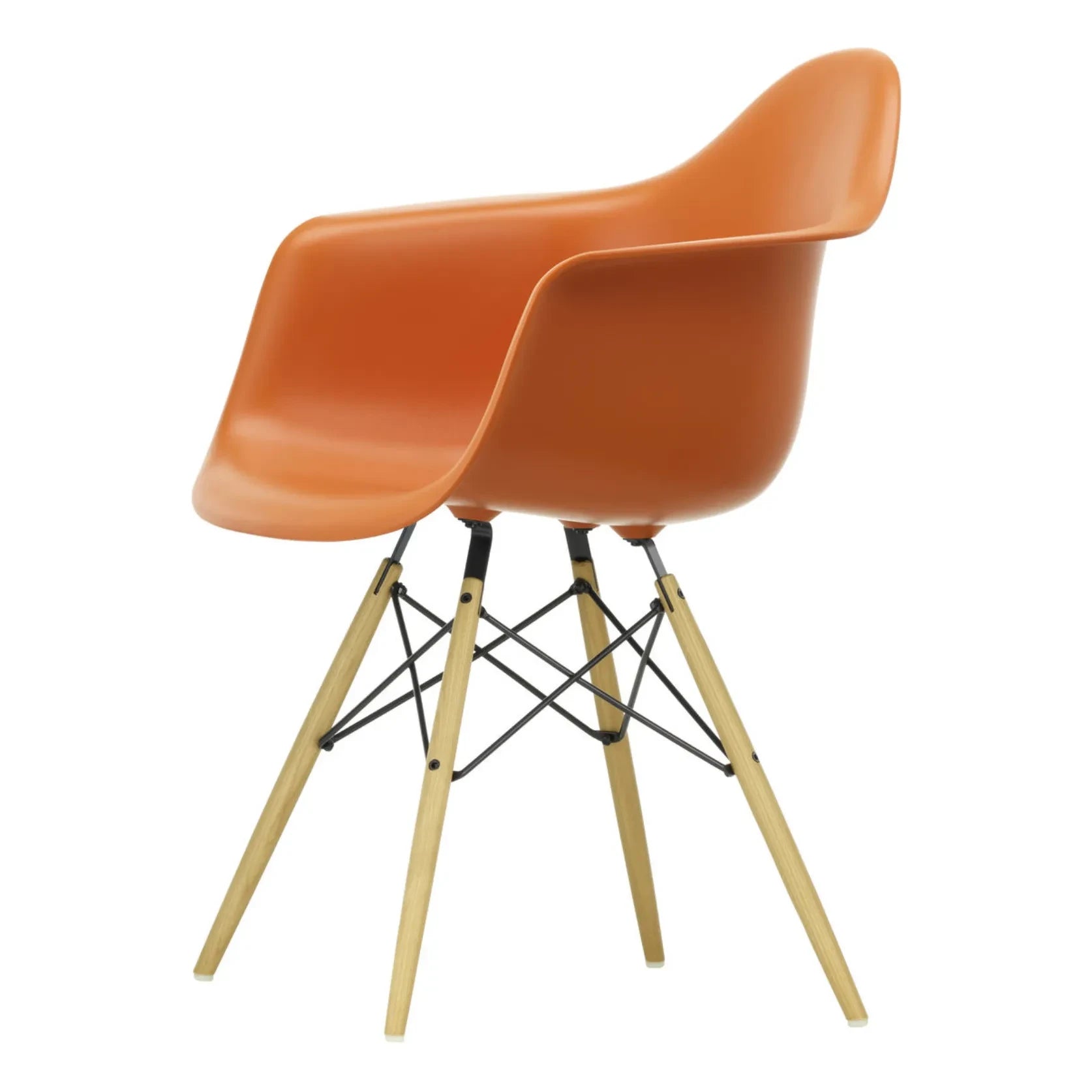 Vitra - DAW Chair - Maple Base - Charles & Ray Eames | Orange Rust