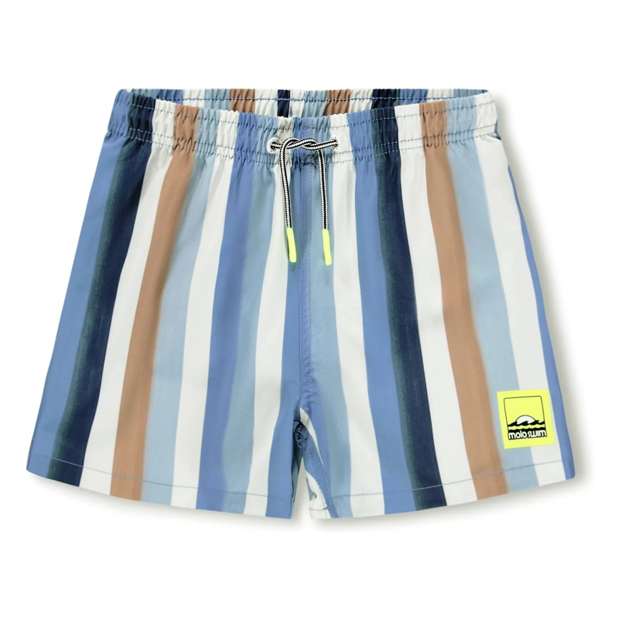 Molo - Niko Gestreifte Badeshorts aus recycelter Faser | Blau