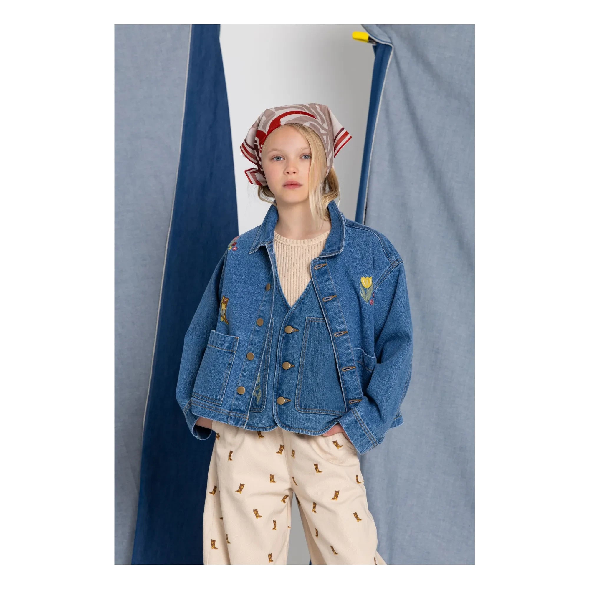 Hundred Pieces - Mara Cheval Sleeveless Denim Jacket | Blue
