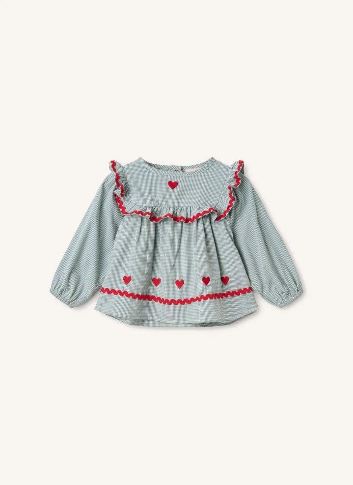 Flöss - Blusa Ellis Vichy | Azzurro