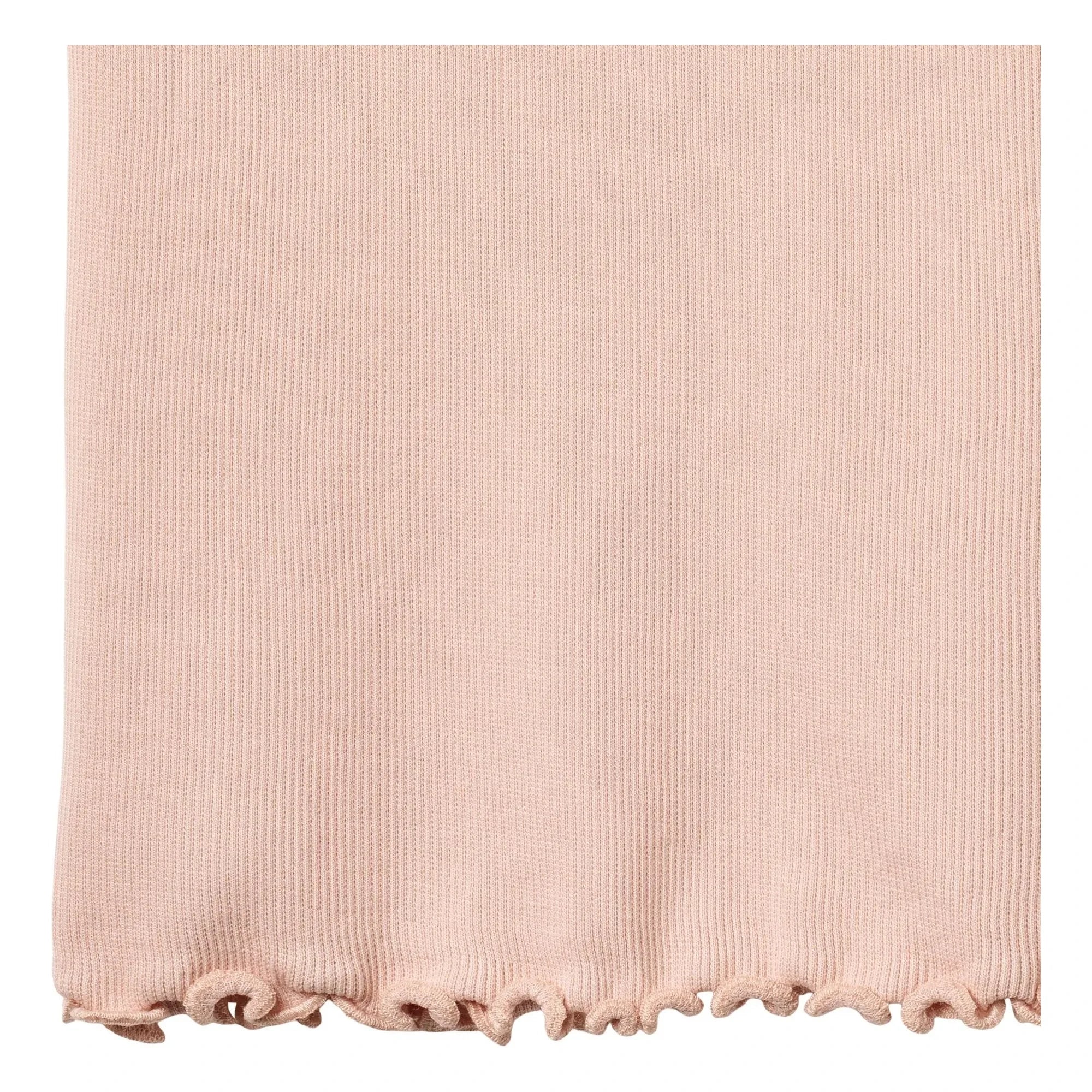 Wheat - Minka organik pamuklu nervürlü atlet | Soluk Pembe