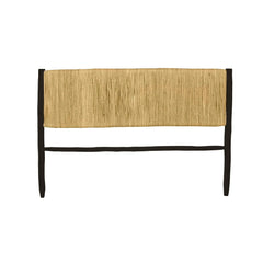 Cosydar - Palm Leaf and Raw Wood Headboard | Black